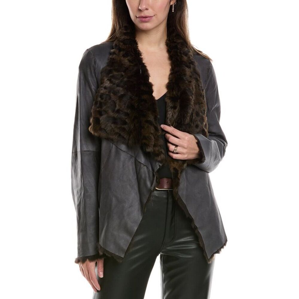Blue Duck Womens Goldin Feldman For Chloe Brown Mink Coat (L) (Authentic